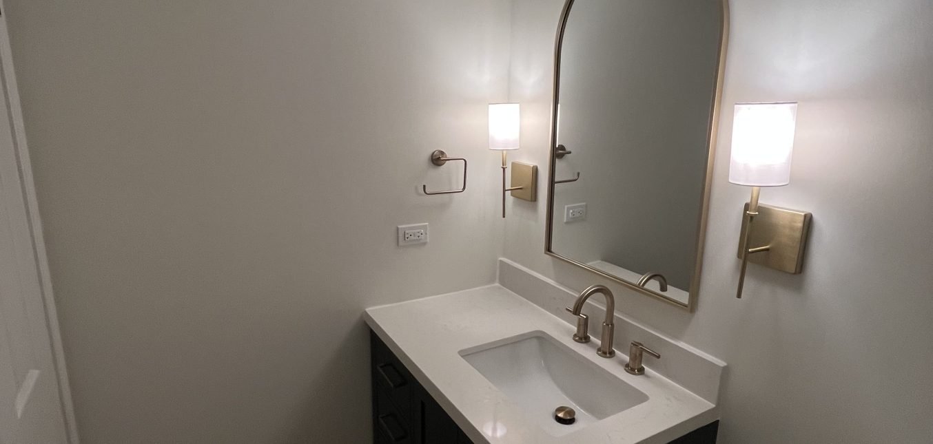 Chicagoland Powder Room Remodel - Before and After