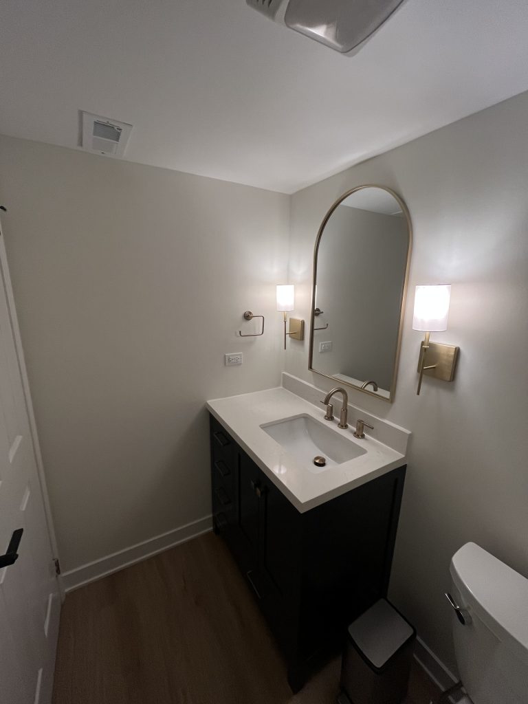 Chicagoland Powder Room Remodel - Before and After